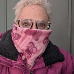 Butterfly Fleece Neck Warmer, Snowboarding Ski Wear, Vegan Snood