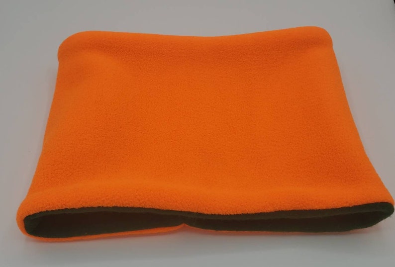 Hunter orange fleece neck gaiter / fleece neck warmer hunter Etsy
