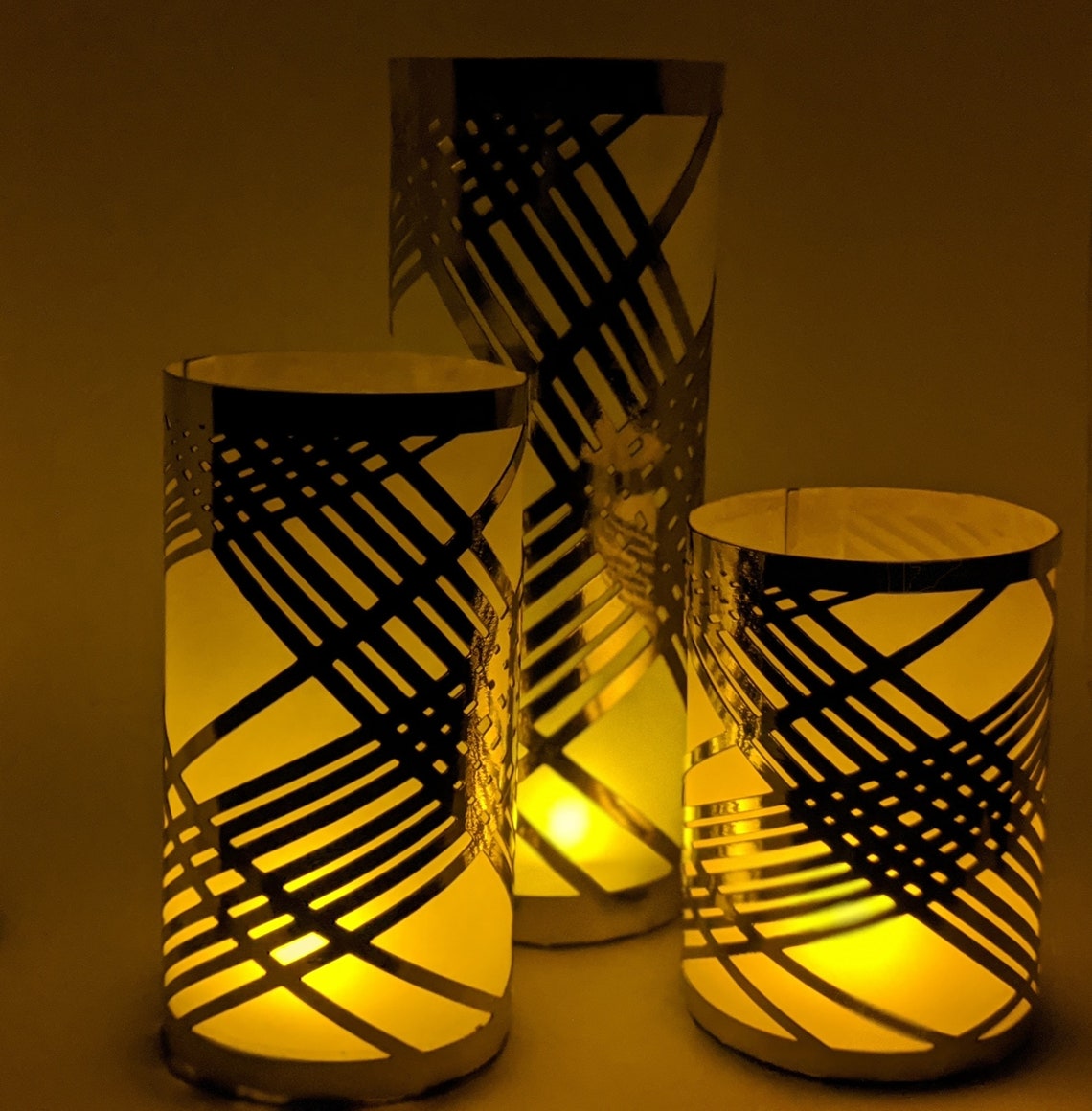 Tea Light Candle Holder Set LED Light Holders Paper Light Etsy