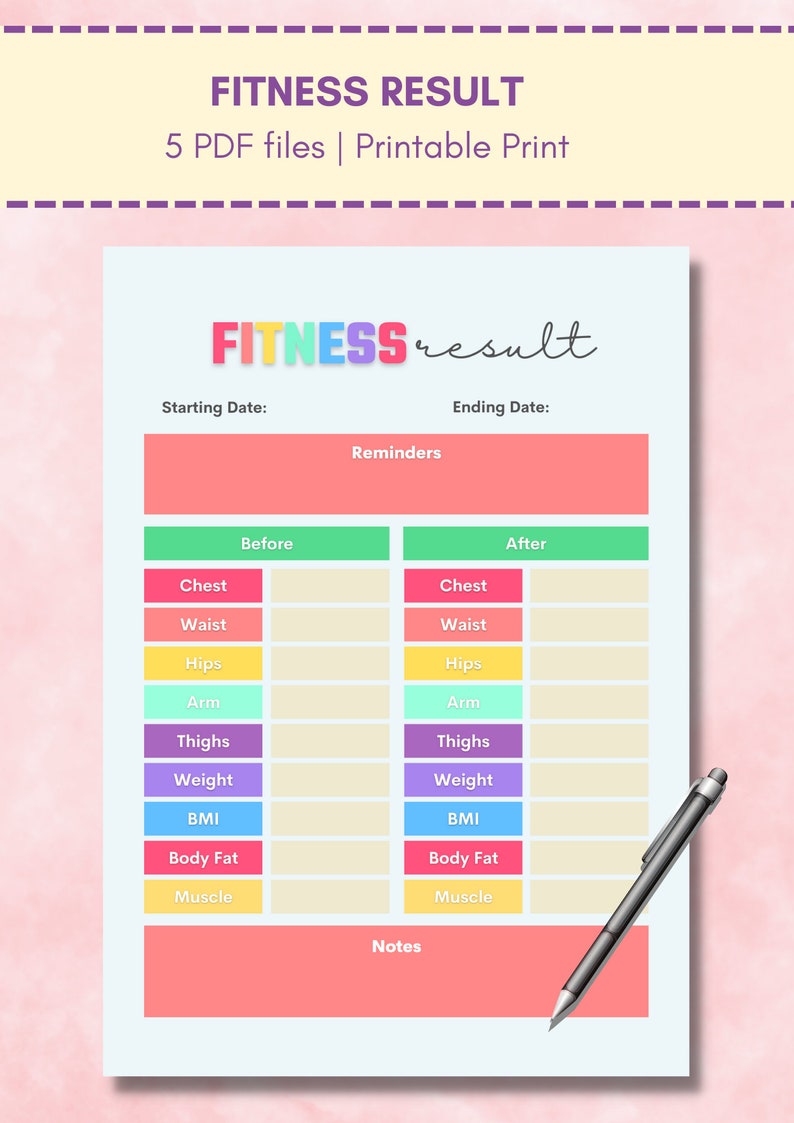 Printable Weekly Habit Tracker A4 Document Fitness Planner Etsy