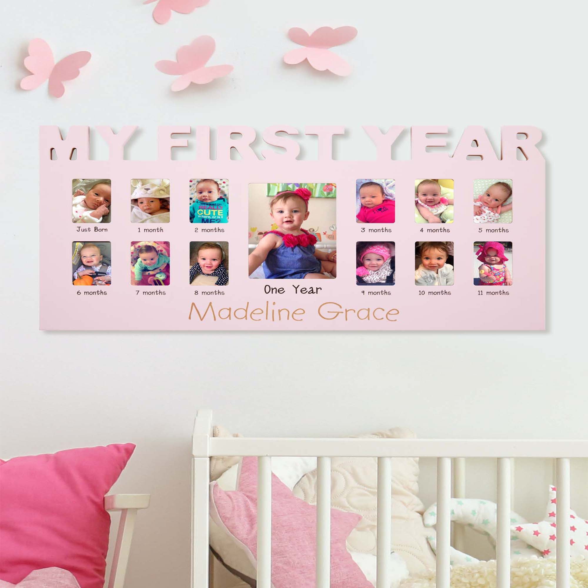 Personalized Baby's First Year Picture Frame Milestone Etsy