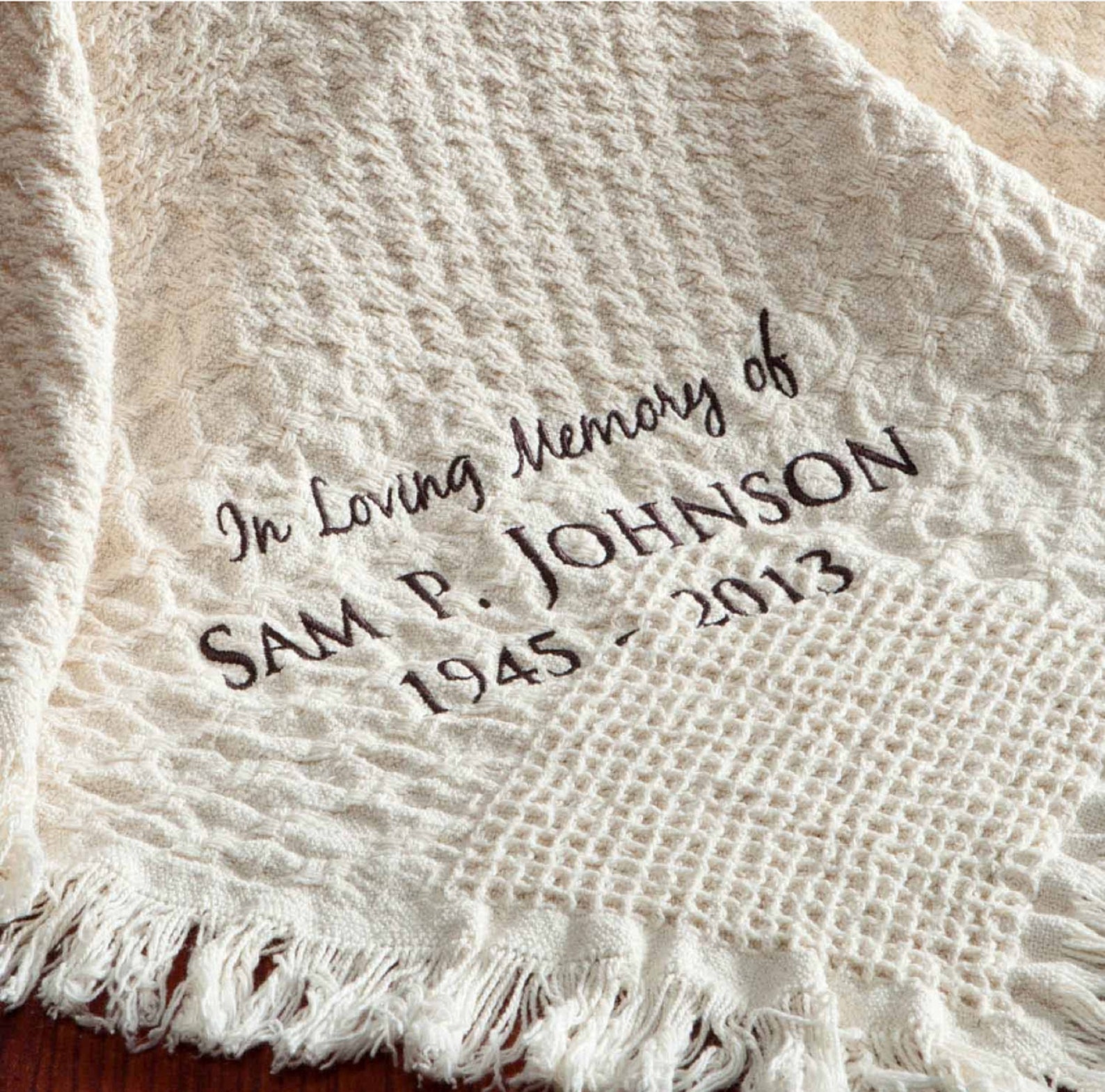 Personalized blanket in loving memory memorial throw Etsy