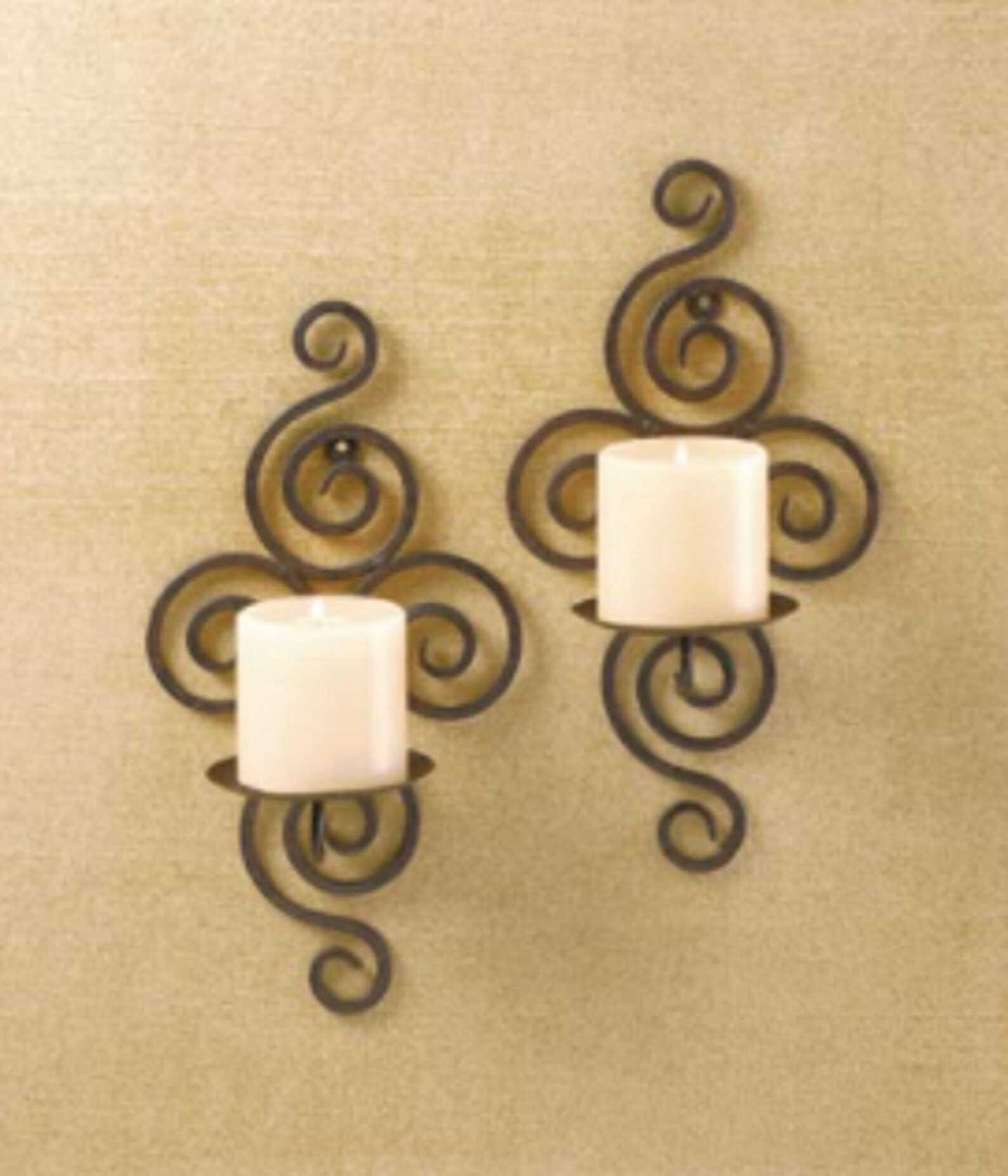 Wrought Iron Candle Wall Sconces Decorative Candle Sconces Etsy