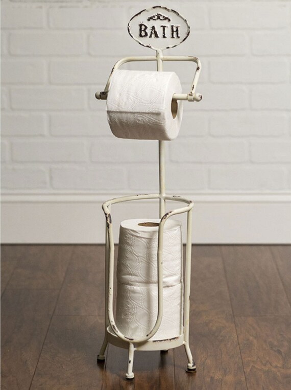 Bath Tissue Stand Vintage Tissue Holder Bathroom Décor Etsy