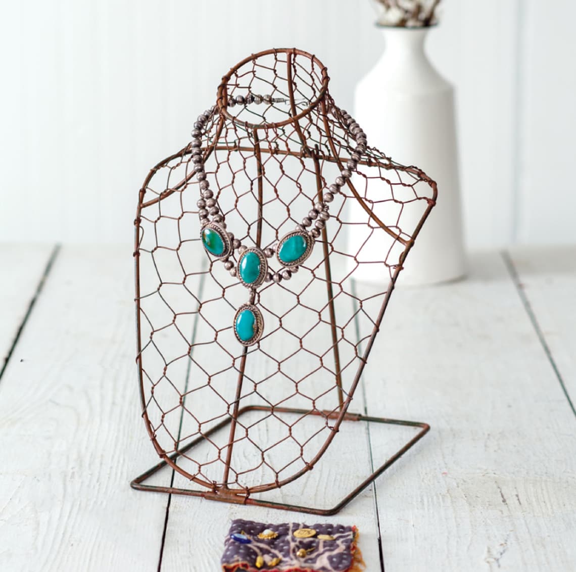 Chicken Wire Necklace Bust Display Necklace Bust Stand Etsy