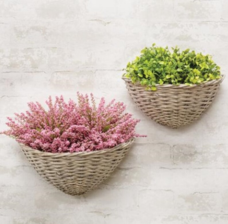 2/set Nested Oval Baskets Wall Display Basket Unique Wall Etsy