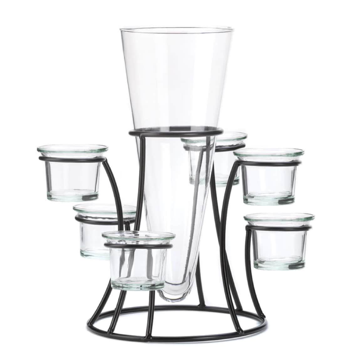 Circular Candle Stand Centerpiece Vase Decorative Tabletop Etsy