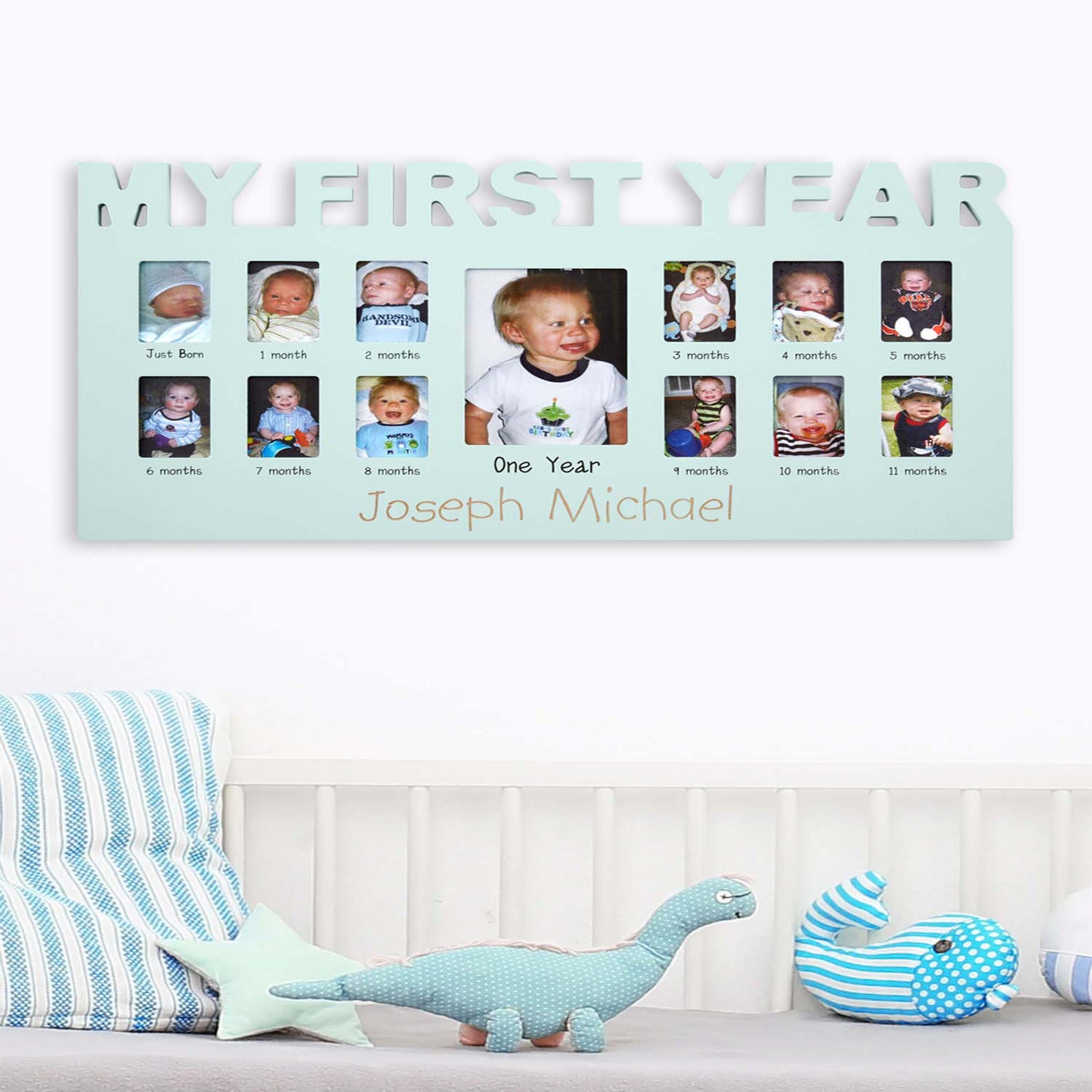 Personalized Baby's First Year Picture Frame Milestone Etsy