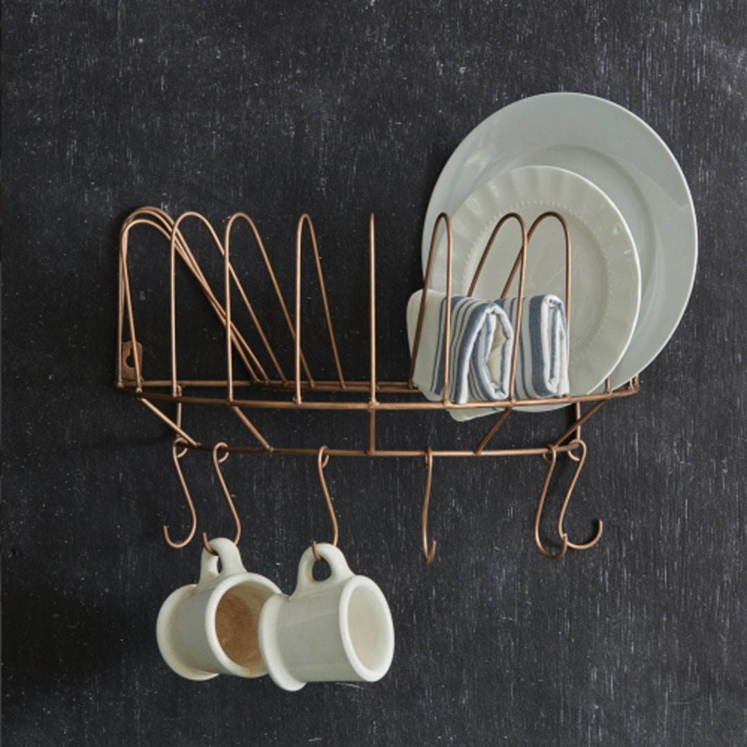 Hanging Plate and Cup Rack Unique Kitchen Rack Dish Hanging Etsy