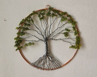 Tree of Life in a hoop on the wall, 30 cm, interesting decoration for every interior