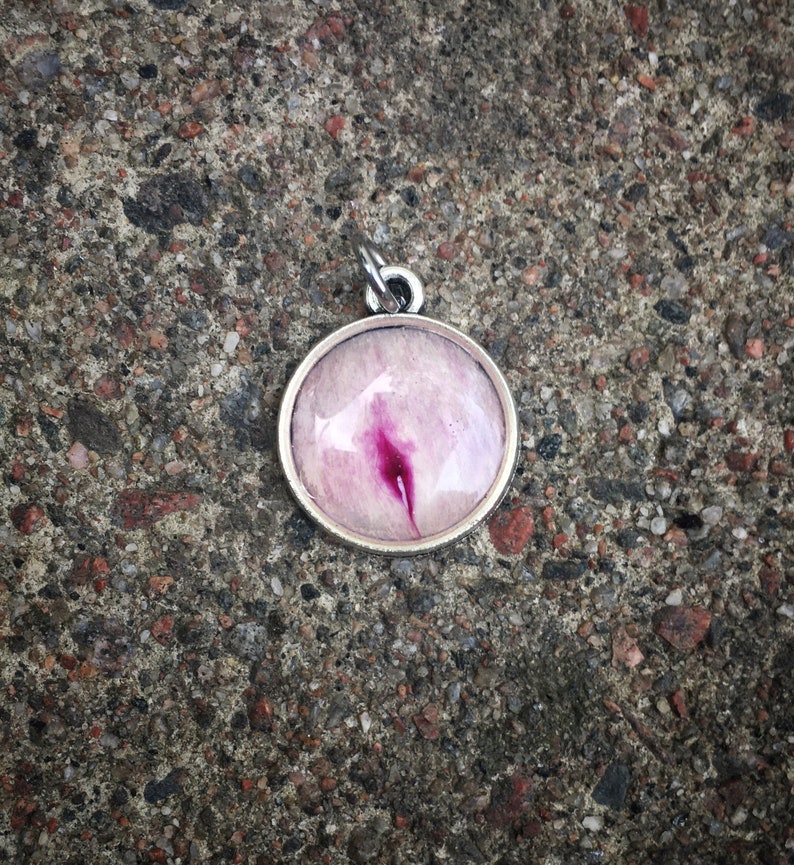 teenage girl gift Small plant and flower silver necklace handmade resin jewelry tiny floral amulet for her pressed rose petal pendant