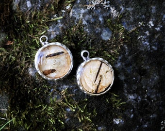 Dainty  silver birch bark pendant for her, handmade forest tree necklace,unique  gifts for women and men, unisex resin jewelry art
