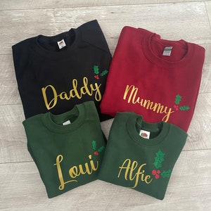 Matching Family Personalised Christmas Jumpers, Christmas gift