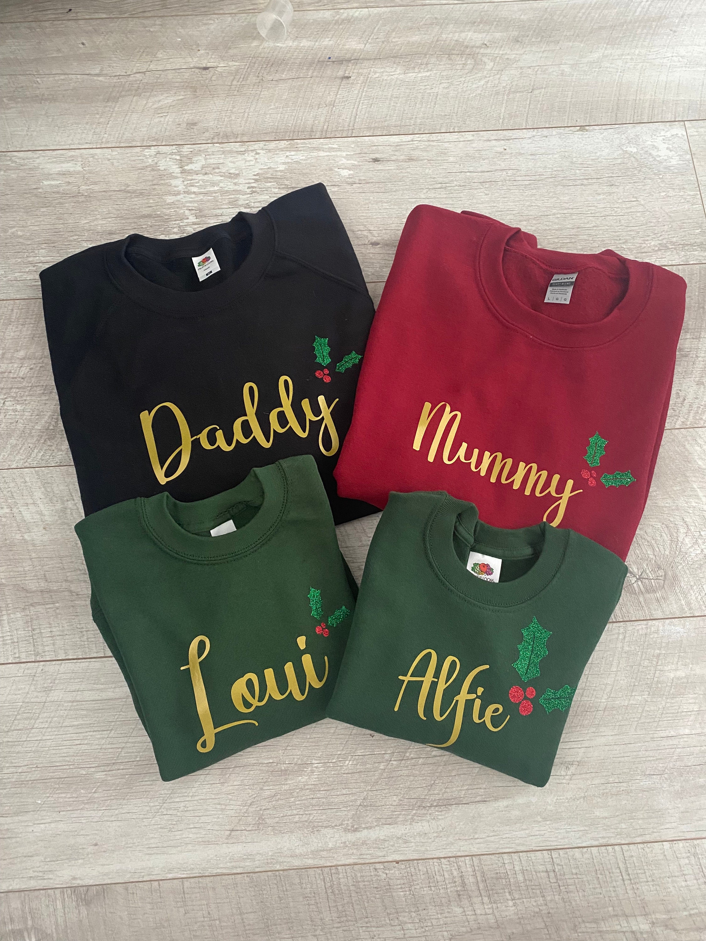 mum and daughter matching christmas jumpers