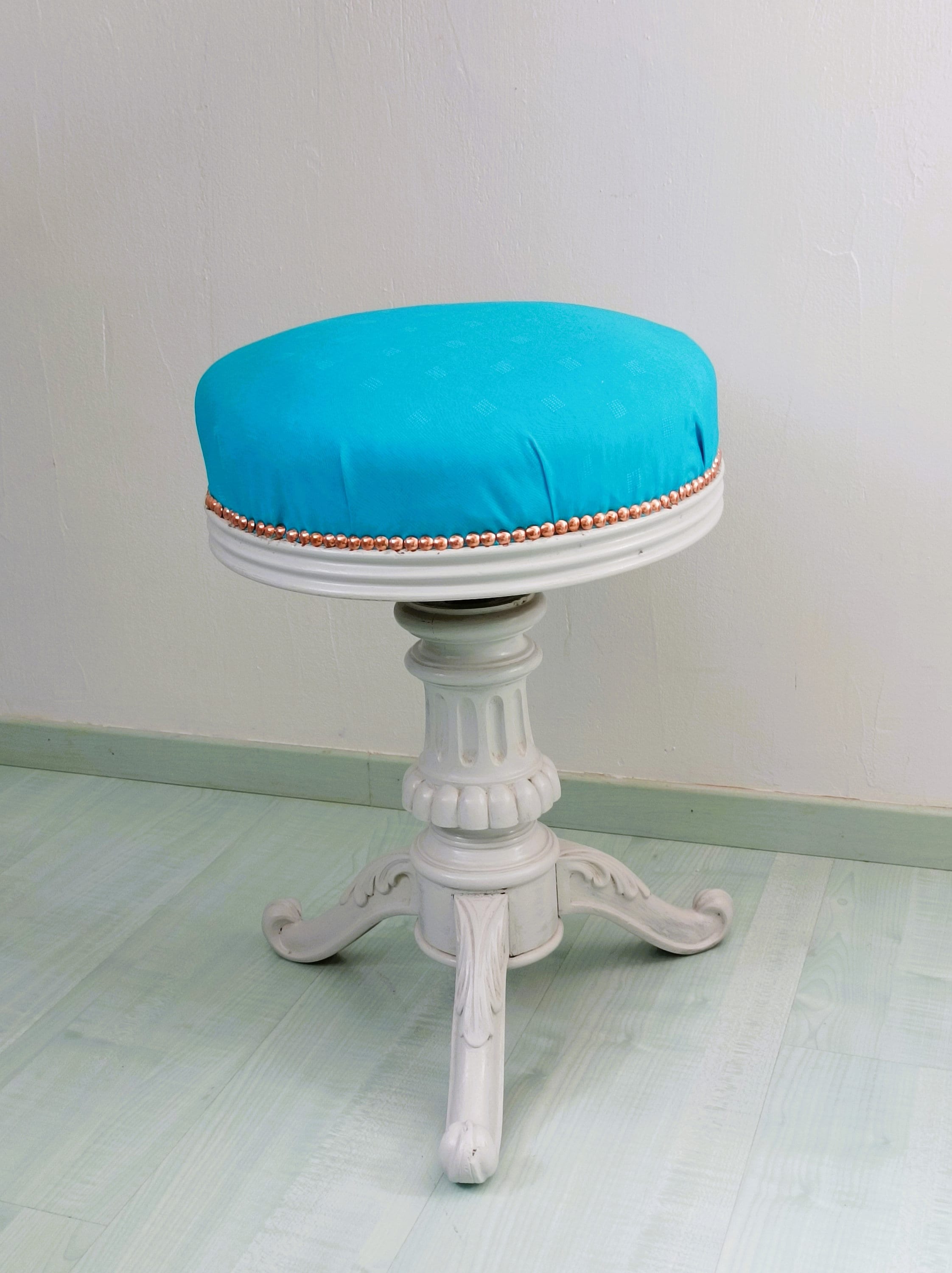 Tabouret de piano « Verdi» - velours rouge