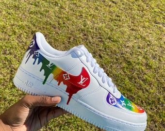rainbow louis vuitton air force ones