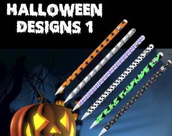 Peaux De Crayon Pomme - Enveloppements Apple Pencil - Autocollants - Décalcomanies - 1ère ou 2ème Génération - Halloween Designs
