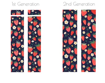 TWO Apple Pencil Skins - Apple Pencil Wraps - 1st or 2nd Generation - Strawberries - Fruit