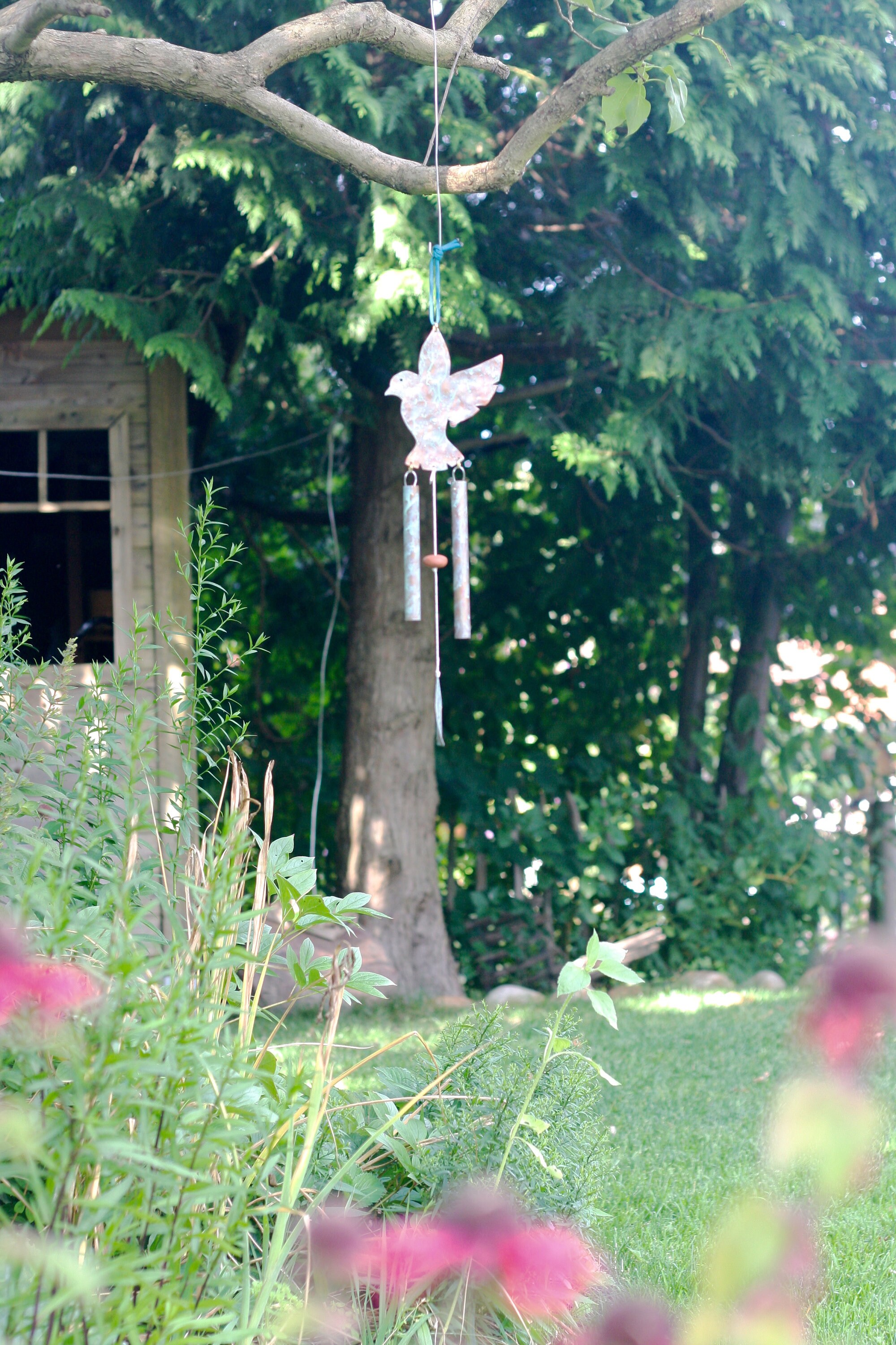 Chime de viento de aves de cobre jardín al aire libre Paloma | Etsy
