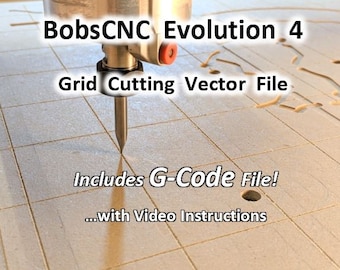 BobsCNC Evolution 4 & E4 Gitter Gravur G-Code Programm mit Anleitung