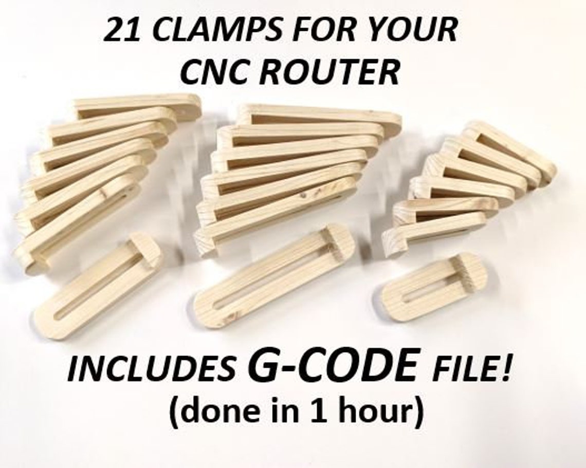 21 Clamps For CNC Router Vector GCode Files Clamp Hold down Etsy