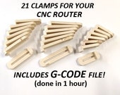 21 Clamps For CNC Router Vector G-Code Files Clamp Hold down CNC Router work holding hold down workholding clamping wood gcode pdf dxf svg