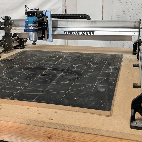 Longmill MK2 30x30 Spoilboard File Make Your Own diy waste board spoil board CNC router Sienci 30x30 grid surfacing DXF and SVG files