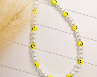 Yellow Smiling Emoji Face Phone Charm