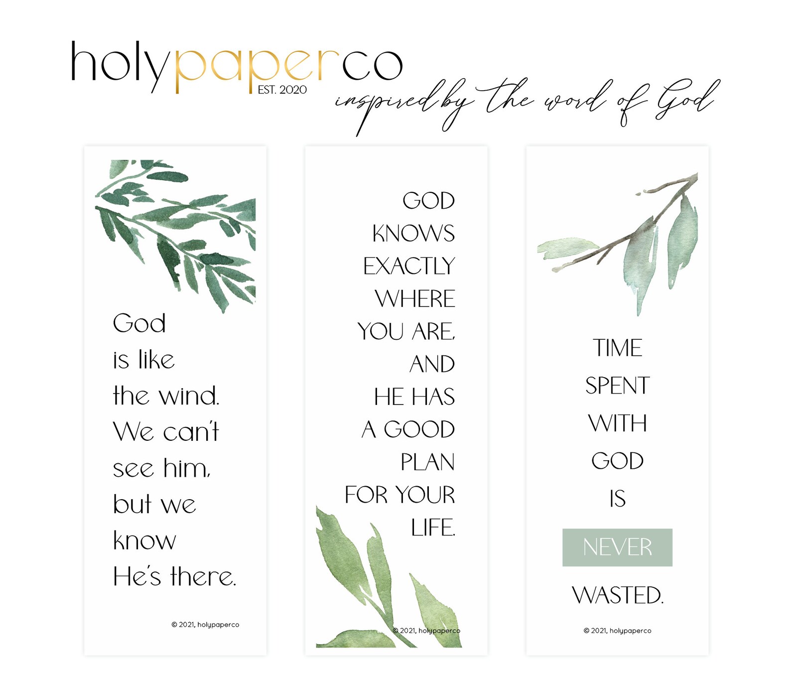 3 Piece Bookmark Set Thoughts on God / bookmark set | Etsy