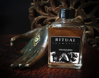 MORGANA . Botanical Perfume . Smoky . Mysterious . Sensual . Vetiver . Benzoin . Black Cardamom . All Natural Perfume . Artisan Fragrance .