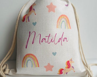 Bolsa de cordón personalizada - Bolsa de natación - Regreso a la escuela - Bolsa de PE - Bolsa de gimnasio personalizada - Bolsa de escuela para niños - Bolsa de cordón para niños - Bolsa