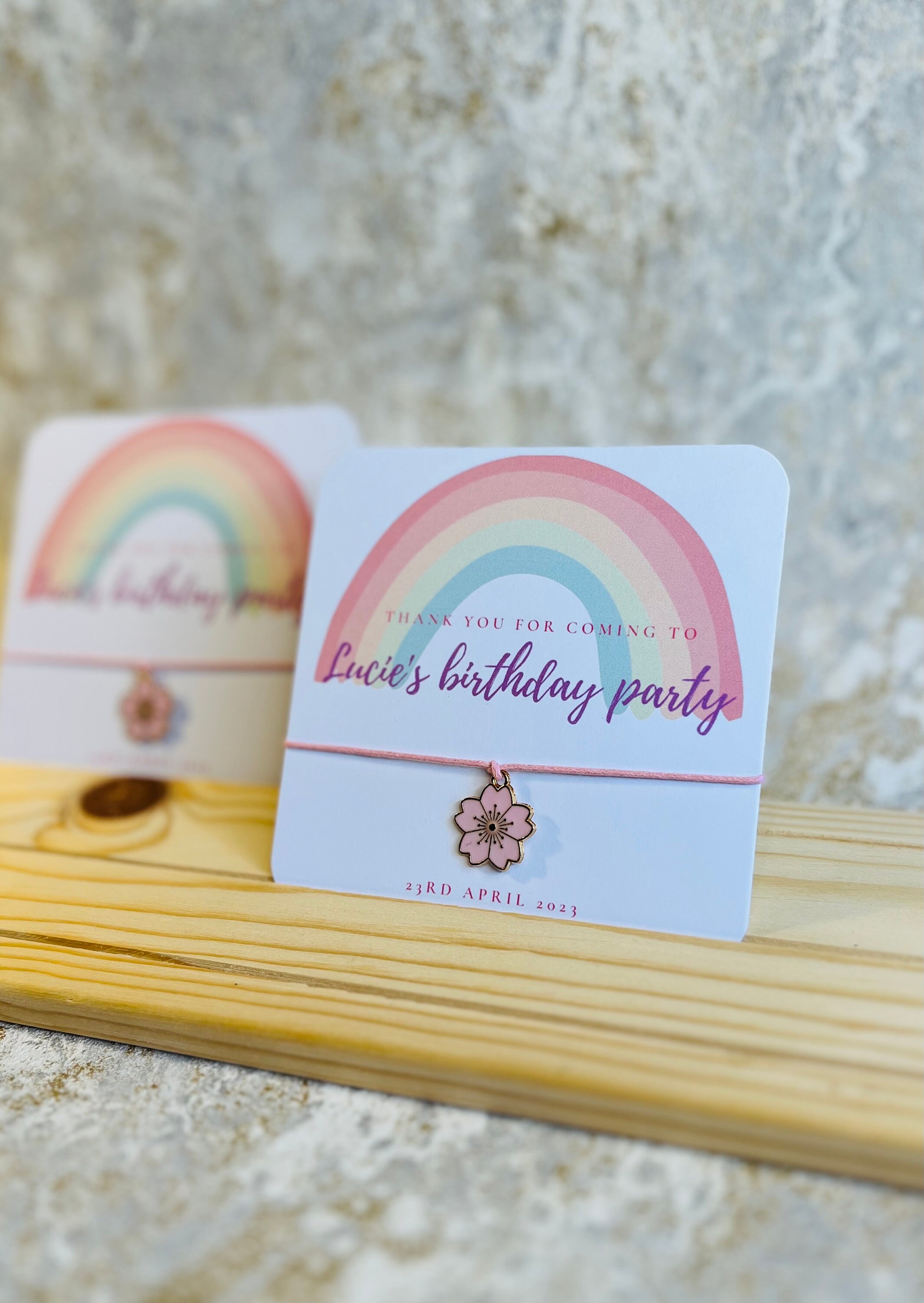 Kids Custom Rainbow Party Favors - Small Personalized Treat Bags