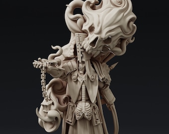 Shrouded Death Cleric - 32mm Resin Miniature - DnD Miniature - Dungeons & Dragons Miniature - Pathfinder - Frostgrave - RPG - Tabletop