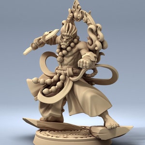Orc Monk Shaolin - 28mm 32mm Resin Miniature - DnD - Dungeons & Dragons Miniatures - Pathfinder - Frostgrave - RPG - Tabletop - Wargaming