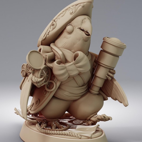 Parrot Pirate - 32mm Resin Miniature DnD Miniatures Dungeons & Dragons Miniatures Pathfinder Miniatures RPG Tabletop Wargaming