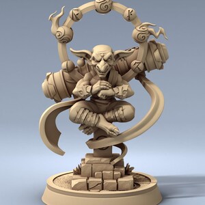 Goblin Shaolin Monk - 28mm 32mm Resin Miniature - DnD - Dungeons & Dragons Miniatures - Pathfinder - Frostgrave - RPG - Tabletop - Wargaming