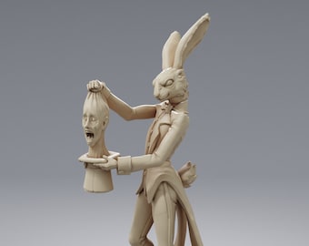 Rabbit Magician - Resin Miniature - DnD Miniatures - Dungeons & Dragons Miniatures - Pathfinder Miniatures - RPG - Tabletop Miniatures