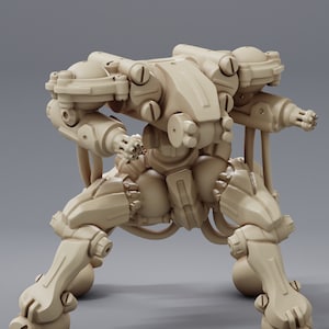 Heavy Mech  - 3D Printed Miniature Model - Roleplaying Games - Tabletop Games - Tabletop Gaming - Wargaming - Robot - Mecha