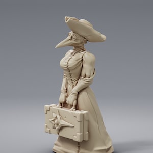 Plague Doctor  - 3D Printed Miniature Model for DnD and Roleplaying Games / Tabletop Games