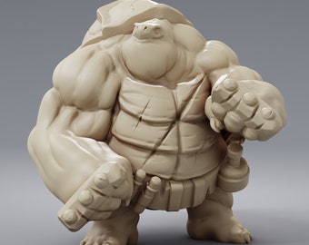 Tortle Brawler - Resin Miniature - DnD Miniatures - Dungeons & Dragons Miniatures - Pathfinder Miniatures - RPG - Tabletop Miniatures