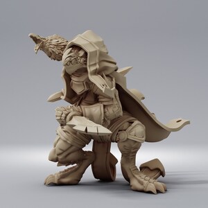 Dragonborn Assassin - 32mm Resin Miniature DnD Miniatures Dungeons & Dragons Miniatures Pathfinder Miniatures RPG Tabletop Wargaming
