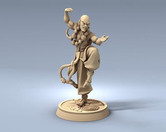 Human Shaolin Monk - 28mm 32mm Resin Miniature - DnD - Dungeons & Dragons Miniatures - Pathfinder - Frostgrave - RPG - Tabletop - Wargaming
