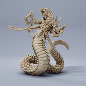 Yuan-ti Abomination - Resin Miniature - DnD Miniatures - Dungeons & Dragons Miniatures - Pathfinder Miniatures - RPG - Tabletop Miniatures