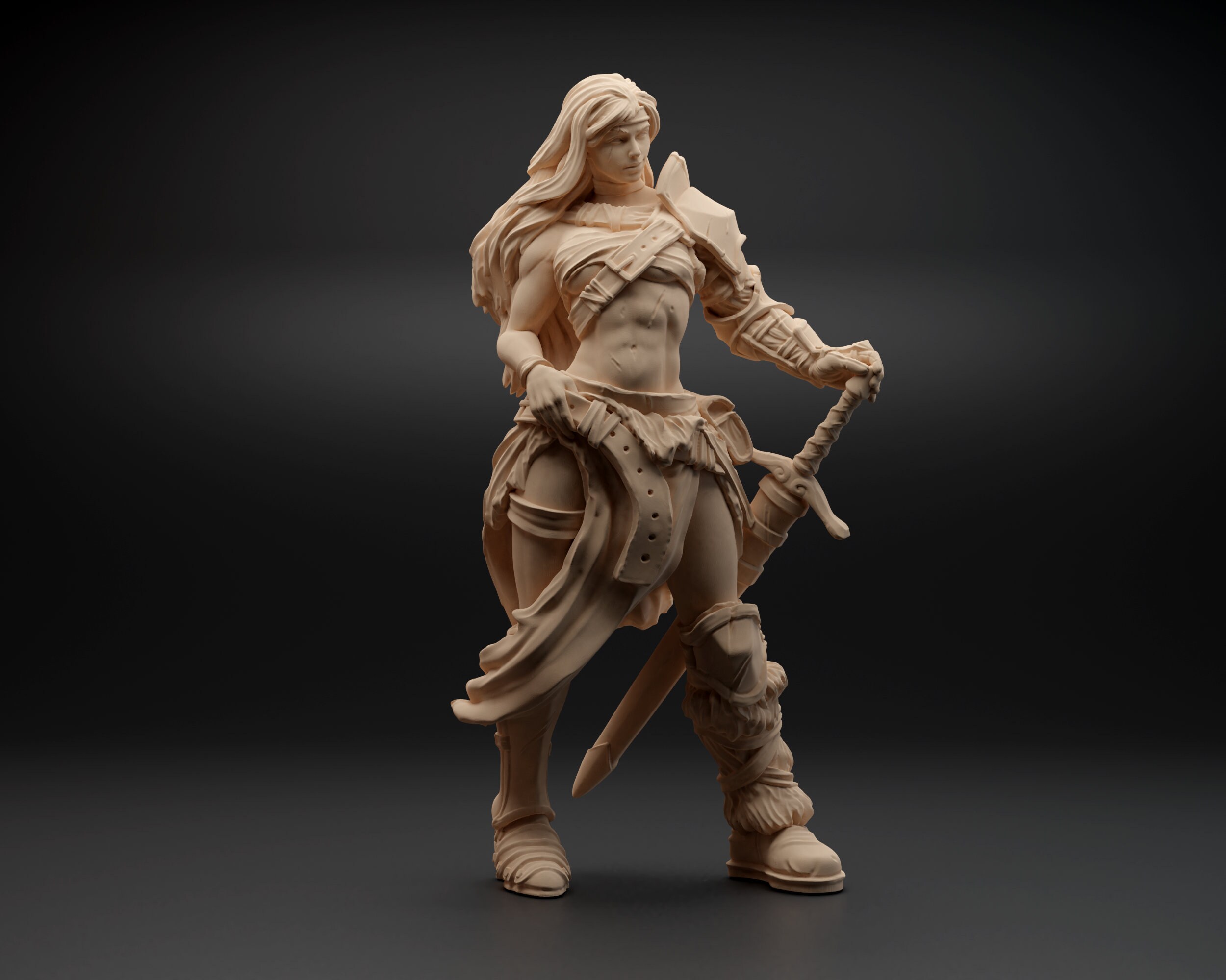 Female Barbarian 3D Printed Miniature Model for Dnd and - Etsy