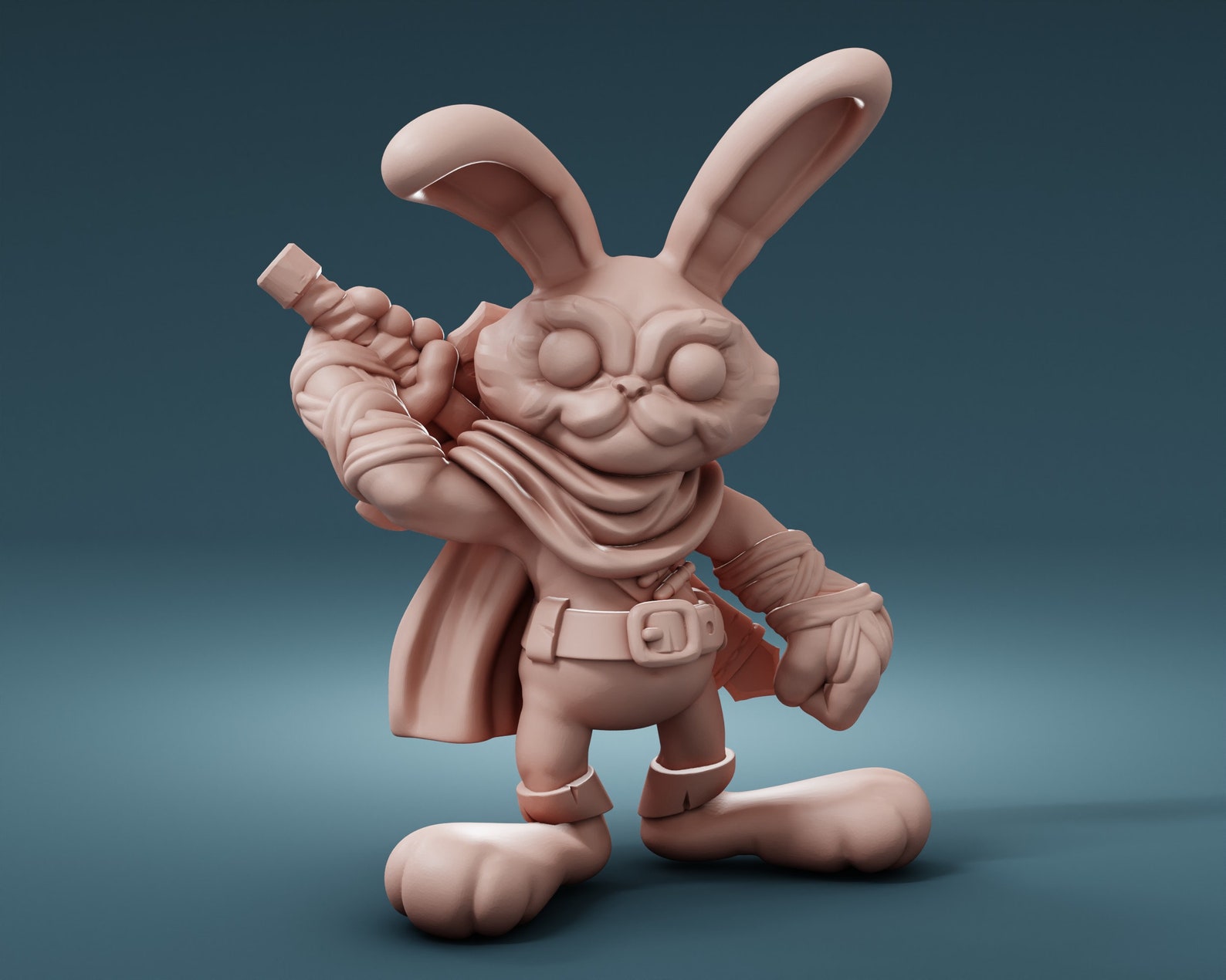 Rabbit Folk Fighter - Resin Miniature - Dnd Miniatures - Dungeons ...