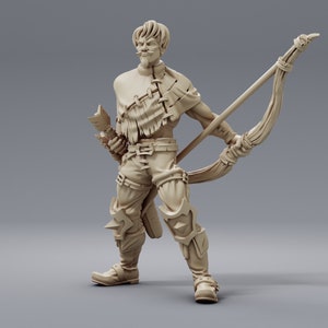 Ranger - Archer  - Hunter - Resin Miniature - DnD - Dungeons & Dragons Miniatures - Pathfinder - RPG - Tabletop - Wargaming - Sigmar