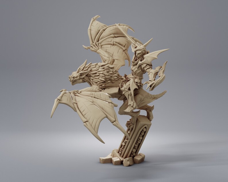 Dnd Riding Bat Vampire Bat Rider - Resin Miniature - Dnd Miniatures - Dungeons ...