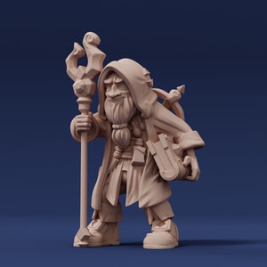 Gnome Mage 32mm D&D Resin Miniature Dungeons and Dragons Pathfinder RPG Roleplaying Tabletop Wargaming