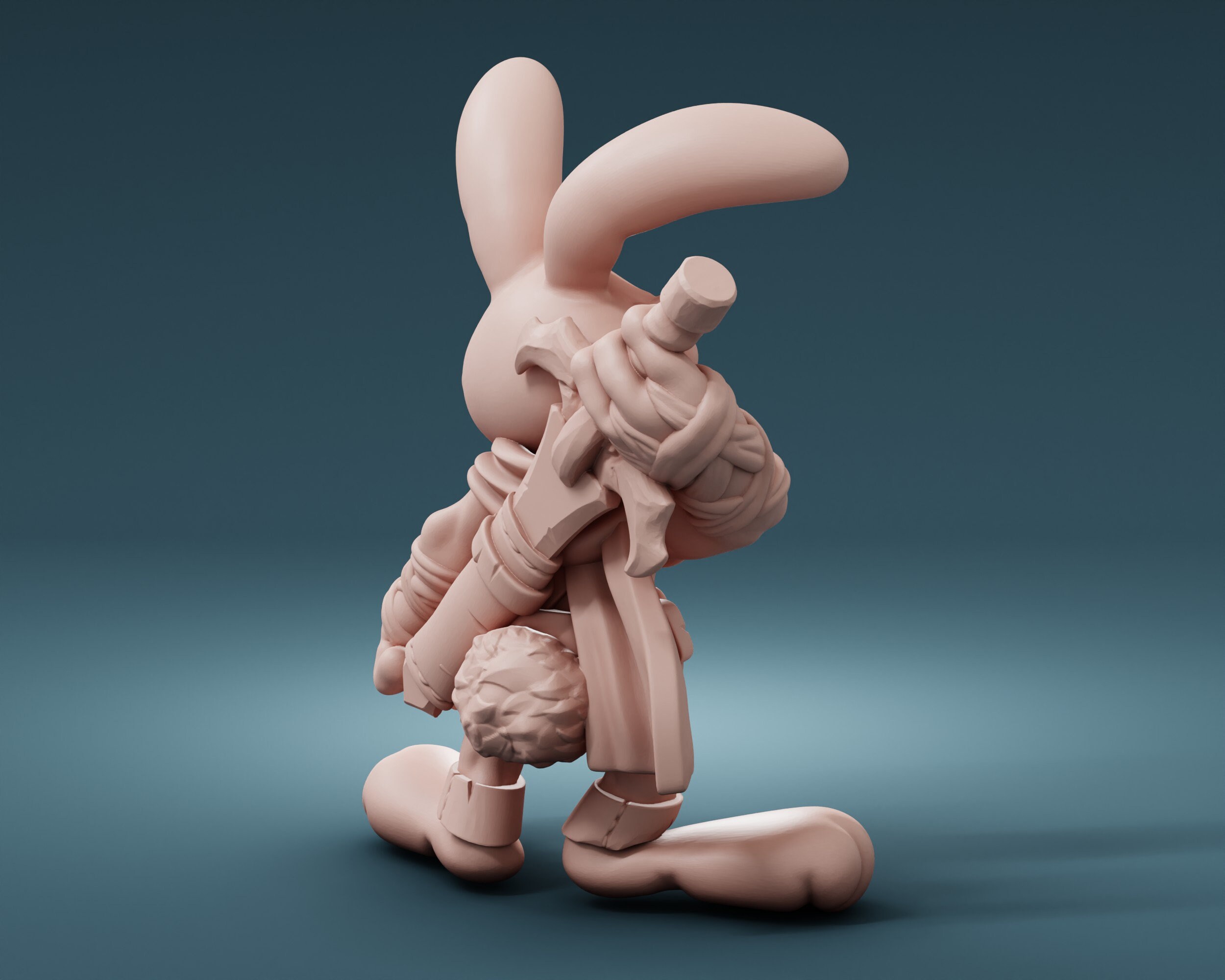 Rabbit Folk Fighter - Resin Miniature - Dnd Miniatures - Dungeons ...