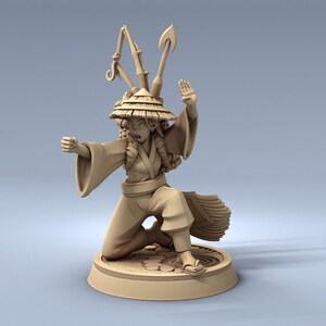 Female Monk Shaolin Monk - 28mm 32mm Resin Miniature - DnD - Dungeons & Dragons Miniatures - Pathfinder  - RPG - Tabletop - Wargaming